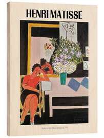 Print på træ Reader in Front of Black Background, 1939