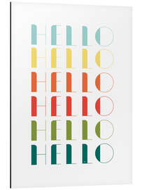 Cuadro de aluminio Retro Hello Typography - Martina illustration