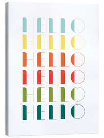 Leinwandbild Retro Hello Typography - Martina illustration