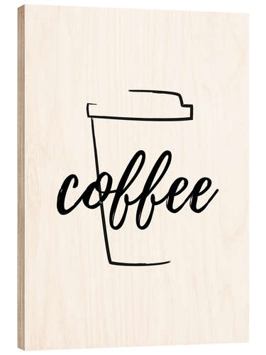 Cuadro de madera Coffee Cup Icon