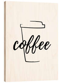 Cuadro de madera Coffee Cup Icon - Martina illustration