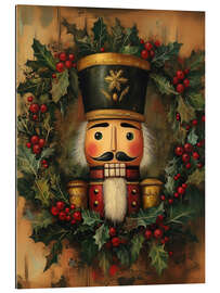 Gallery Print Nussknacker mit Kranz und Stechpalmenblättern