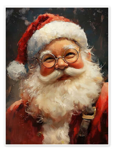 Poster Lächelnder Weihnachtsmann