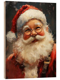 Stampa su legno Smiling Santa Claus