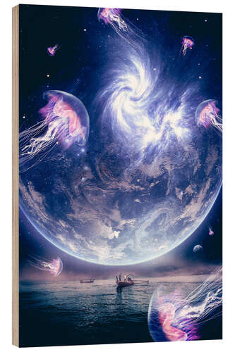 Puutaulu Fishermen and the jellyfish dance in the space
