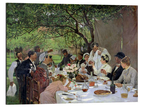 Obraz na aluminium The Wedding Meal at Yport - Albert-Auguste Fourie, 1886