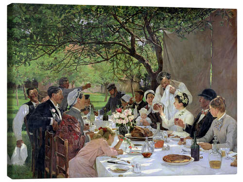 Canvas print The Wedding Meal at Yport - Albert-Auguste Fourie, 1886