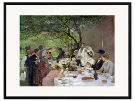 Gerahmter Kunstdruck Das Hochzeitsessen in Yport - Albert-Auguste Fourie, 1886