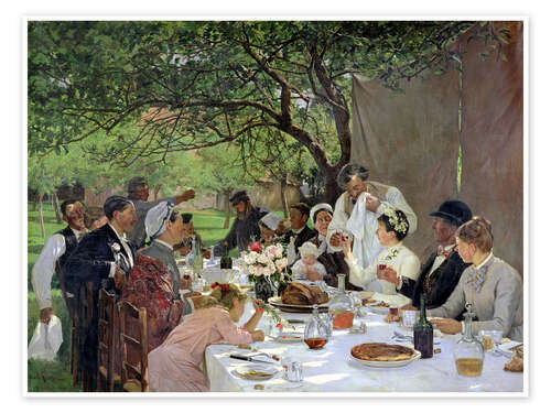 Póster The Wedding Meal at Yport - Albert-Auguste Fourie, 1886