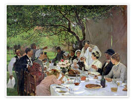 Reprodução The Wedding Meal at Yport - Albert-Auguste Fourie, 1886