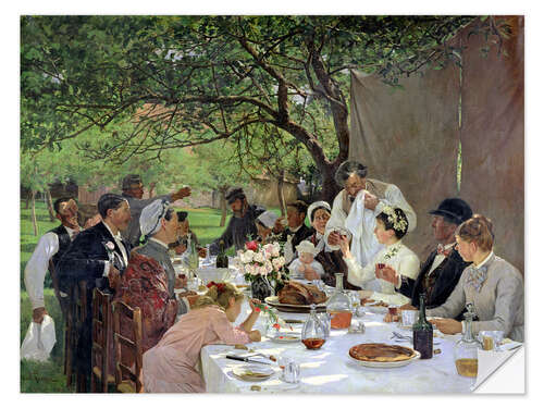 Wall sticker The Wedding Meal at Yport - Albert-Auguste Fourie, 1886