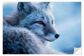Wandsticker Polarfuchs im Winter in der Tundra Norwegens