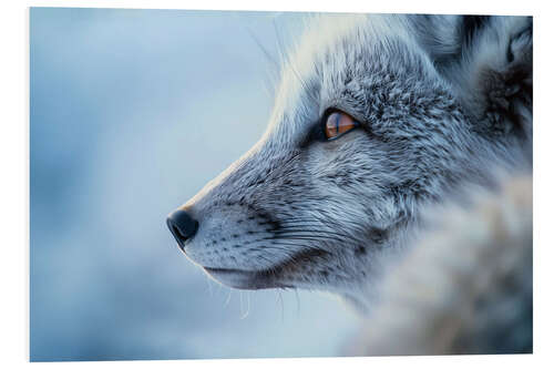 Cuadro de PVC Arctic fox in winter in the Norwegian tundra
