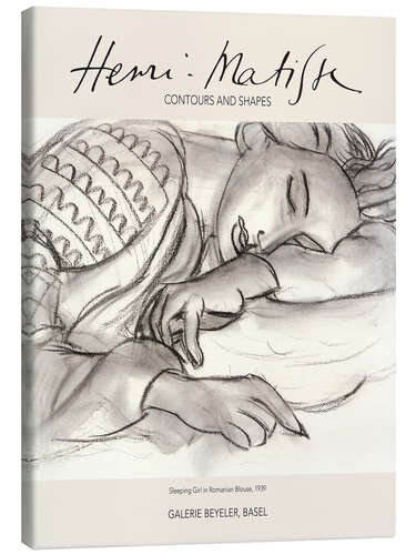 Canvas print Sleeping Girl in Romanian Blouse, 1939