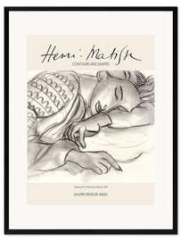 Ingelijste kunstdruk Sleeping Girl in Romanian Blouse, 1939