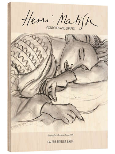 Cuadro de madera Sleeping Girl in Romanian Blouse, 1939