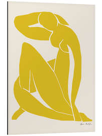 Aluminium print Yellow Nude - Henri Matisse