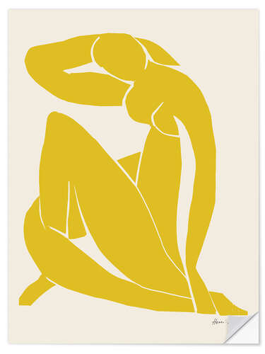 Wandsticker Yellow Nude