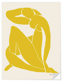 Wall sticker Yellow Nude