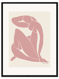 Ingelijste kunstdruk Pink Nude