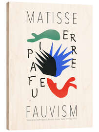 Wood print Composition (Duthuit Nr. 17), Pierre à feu - Henri Matisse