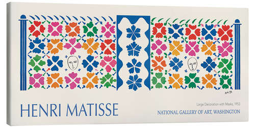 Tableau sur toile Large Decoration with Masks, 1953 I