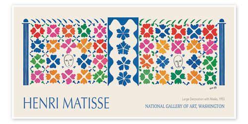 Poster Large Decoration with Masks, 1953 I