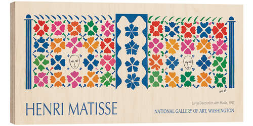Holzbild Large Decoration with Masks, 1953 I