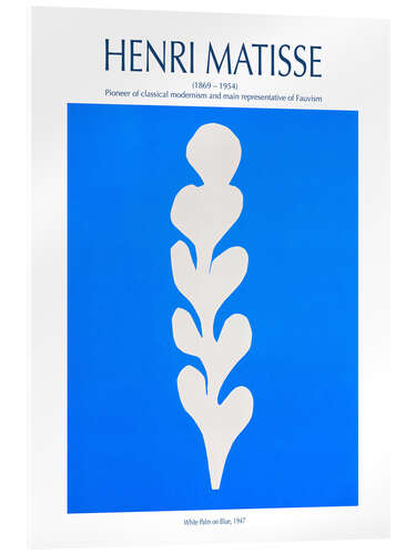 Acrylic print White Palm on Blue, 1947