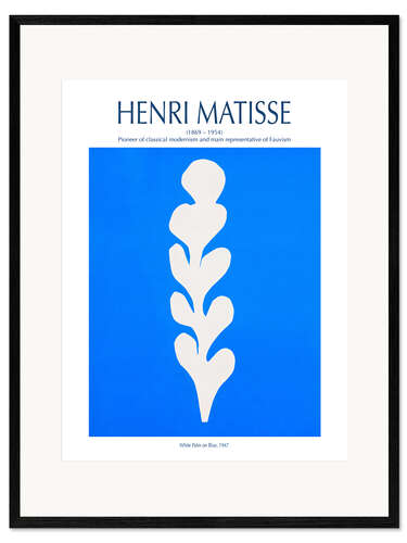 Framed art print White Palm on Blue, 1947
