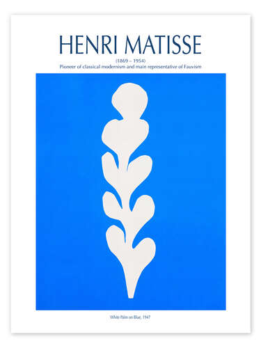 Poster White Palm on Blue, 1947