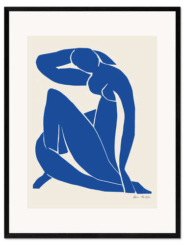 Impresión de arte enmarcada Blue Nude