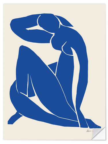 Wandsticker Blue Nude