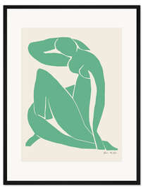 Gerahmter Kunstdruck Green Nude