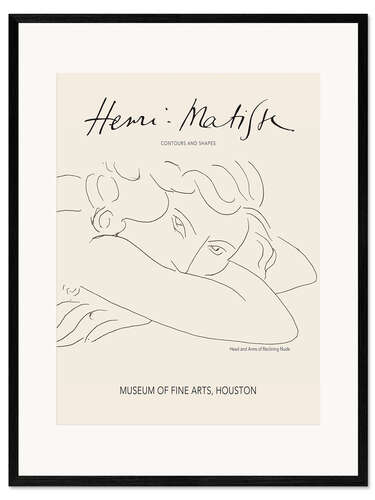 Framed art print Head and Arms of Reclining Nude