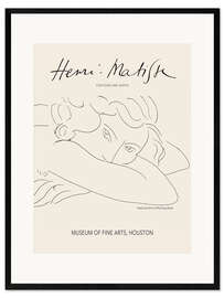 Framed art print Head and Arms of Reclining Nude