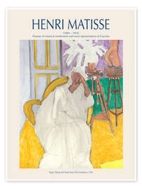 Wall print Figure Sitting and Greek Torso (The Gandoura), 1939 II - Henri Matisse