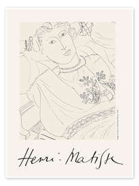 Wall print Image of Lydia in a Romanian Blouse, 1936 - Henri Matisse