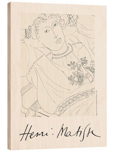Wood print Image of Lydia in a Romanian Blouse, 1936
