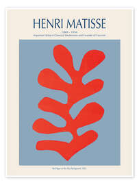 Wandbild Red Algae on Sky Blue Background, 1952 - Henri Matisse