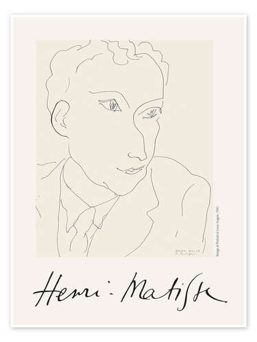 Poster Portrait of Louis Aragon, 1943