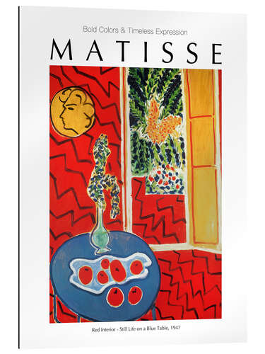 Gallery print Red Interior - Still Life on a Blue Table, 1947