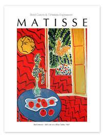 Poster Red Interior - Still Life on a Blue Table, 1947 - Henri Matisse