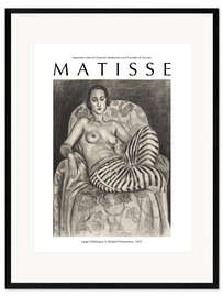 Ingelijste kunstdruk Large Odalisque in Striped Pantaloons, 1925