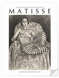 Selvklebende plakat Large Odalisque in Striped Pantaloons, 1925