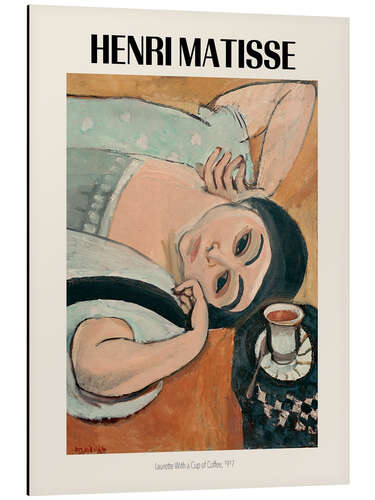 Aluminium print Laurette With a Cup of Coffee, 1917