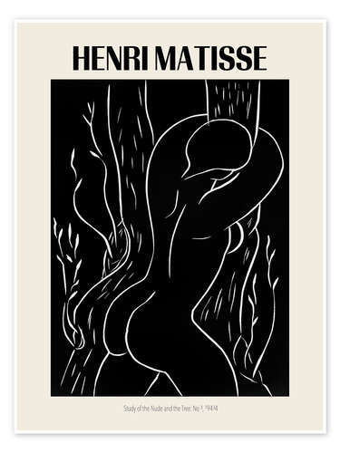 Poster Study of the Nude and the Tree No 3, 1944