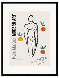 Impressão artística com moldura Female Nude With Oranges
