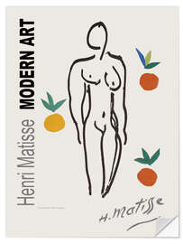 Wall sticker Female Nude With Oranges