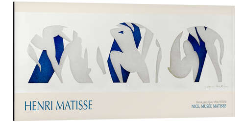 Print på aluminium Dance, grey, blue, white, 1935/36